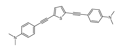 2,5-bis(para-N,N-dimethylaminophenylethynyl)thiophene Structure