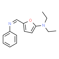 2-Furanamine,N,N-diethyl-5-[(phenylimino)methyl]- structure
