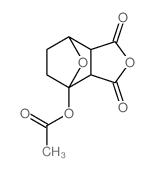 exo-1-acetoxy-7-oxabicyclo<2.2.1> heptane-2,3-dicarboxylic anhydride Structure