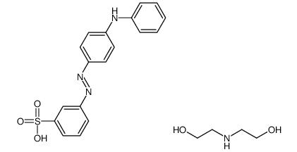 3-[(4-anilinophenyl)diazenyl]benzenesulfonic acid,2-(2-hydroxyethylamino)ethanol结构式