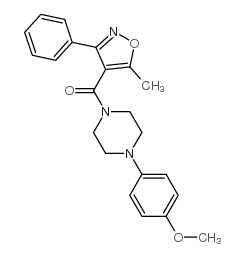 [4-(4-甲氧基苯基)-1-哌嗪基](5-甲基-3-苯基-4-异唑基)-甲酮结构式