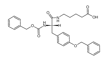 5-(benzyloxycarbonyl-O-benzyl-L-tyrosyl)aminovaleric acid Structure