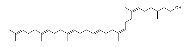 (+/-)-3,7,11,15,19,23,27-heptamethyloctaeicosa-6Z,10Z,14E,18E,22E,26-hexaen-1-ol结构式