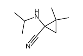 1-(isopropylamino)-2,2-dimethylcyclopropanecarbonitrile结构式