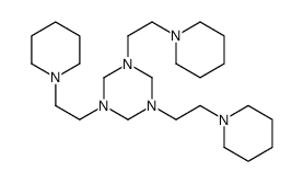 1,3,5-tris(2-piperidin-1-ylethyl)-1,3,5-triazinane结构式