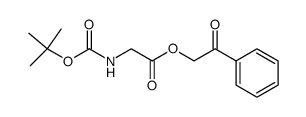 2-oxo-2-phenylethyl 2-(tert-butoxycarbonylamino)acetate Structure