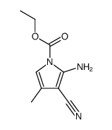 1H-Pyrrole-1-carboxylicacid,2-amino-3-cyano-4-methyl-,ethylester(9CI) Structure