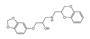 5-[3-{(1,4-benzodioxan-2-ylmethyl)amino}-2-hydroxypropoxy]-1,3-benzodioxole Structure