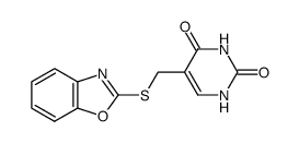 5-((benzo[d]oxazol-2-ylthio)methyl)pyrimidine-2,4(1H,3H)-dione结构式