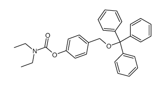4-[(trityloxy)methyl]phenyl N,N-diethylcarbamate结构式
