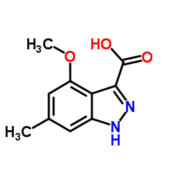 4-Methoxy-6-methyl-1H-indazole-3-carboxylic acid结构式