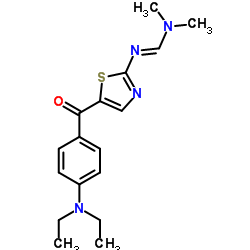 N'-{5-[4-(Diethylamino)benzoyl]-1,3-thiazol-2-yl}-N,N-dimethylimidoformamide Structure