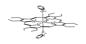 bis(dimethylphenylphosphine)(2,3,7,8,12,13,17,18-octaethylporphyrinato)vanadium(II)结构式