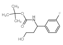 3-N-boc-氨基-3-(3-氟苯基)-1-丙醇结构式