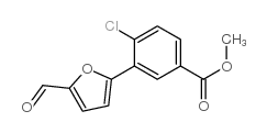 4-chloro-3-(5-formyl-furan-2-yl)-benzoic acid methyl ester Structure