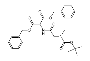 benzyl N-[N-t-butoxycarbonylsarcosyl]-2-benzyloxycarbonylglycinate结构式