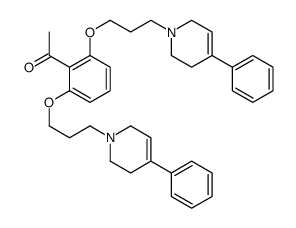 1-[2,6-bis[3-(4-phenyl-3,6-dihydro-2H-pyridin-1-yl)propoxy]phenyl]ethanone结构式