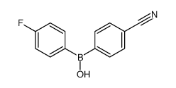 (4-cyanophenyl)-(4-fluorophenyl)borinic acid Structure