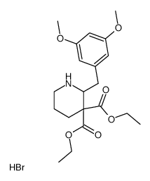 diethyl 2-(3,5-dimethoxybenzyl)piperidine-3,3-dicarboxylate hydrobromide Structure