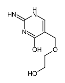 2-amino-5-(2-hydroxyethoxymethyl)-1H-pyrimidin-6-one Structure