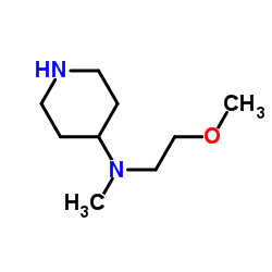 N-(2-Methoxyethyl)-N-methyl-4-piperidinamine结构式