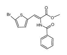 (Z)-2-Benzoylamino-3-(5-bromo-thiophen-2-yl)-acrylic acid methyl ester结构式