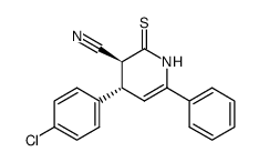 (3S,4S)-4-(4-Chloro-phenyl)-6-phenyl-2-thioxo-1,2,3,4-tetrahydro-pyridine-3-carbonitrile结构式