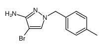 4-BROMO-1-(4-METHYL-BENZYL)-1H-PYRAZOL-3-YLAMINE结构式