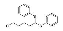 (5-chloro-1-phenylsulfanylpentyl)sulfanylbenzene结构式