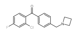 4'-AZETIDINOMETHYL-2-CHLORO-4-FLUOROBENZOPHENONE结构式