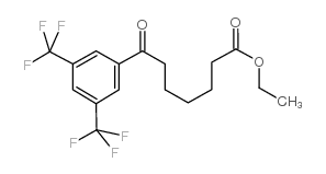 ETHYL 7-(3,5-DITRIFLUOROMETHYLPHENYL)-7-OXOHEPTANOATE结构式