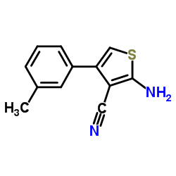 2-Amino-4-(3-methylphenyl)-3-thiophenecarbonitrile Structure