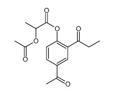 Propanoic acid, 2-(acetyloxy)-, 4-acetyl-2-(1-oxopropyl)phenyl ester结构式