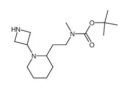 tert-butyl [2-(1-azetidin-3-ylpiperidin-2-yl)ethyl]methylcarbamate结构式