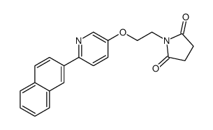 1-[2-(6-naphthalen-2-ylpyridin-3-yl)oxyethyl]pyrrolidine-2,5-dione结构式