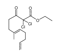 2,2-dichloro-6-methyl-3-oxo-undeca-6,10-dienoic acid ethyl ester结构式