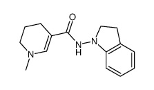 N-(2,3-dihydro-1H-indol-1-yl)-1-methyl-1,4,5,6-tetrahydropyridine-3-carboxamide结构式