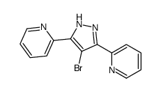 2-(4-bromo-3-pyridin-2-yl-1H-pyrazol-5-yl)pyridine结构式