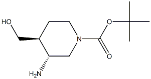 trans-tert-butyl 3-aMino-4-(hydroxyMethyl)piperidine-1-carboxylate Structure