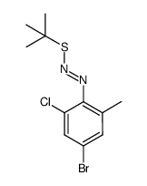 4-bromo-2-chloro-6-methylphenyldiazo-t-butyl sulfide结构式