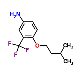 4-(3-Methylbutoxy)-3-(trifluoromethyl)aniline Structure