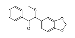 2-(benzo[d][1,3]dioxol-5-yl)-2-(methylthio)-1-phenylethan-1-one结构式