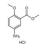 Benzoic acid, 5-amino-2-methoxy-, methyl ester, hydrochloride Structure
