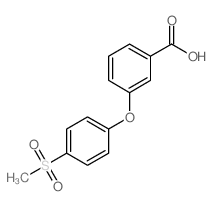 3-[(4-Methylsulfonyl)phenoxy]benzoicacid Structure