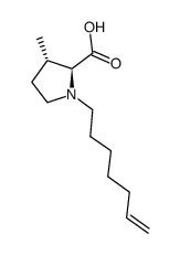 (3S)-1-hept-6-en-1-yl-3-methyl-L-proline Structure