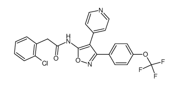 5-[2-(2-Chlorophenyl)acetylamino]-4-(4-pyridyl)-3-(4-trifluoromethoxyphenyl)isoxazole结构式