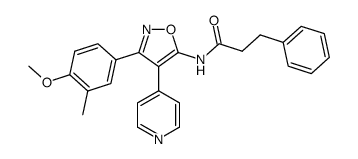 3-(4-Methoxy-3-methylphenyl)-5-(3-phenylpropionylamino)-4-(4-pyridyl)isoxazole结构式