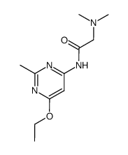 N,N-dimethyl-glycin-(6-ethoxy-2-methyl-pyrimidin-4-ylamide)结构式