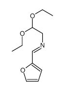 N-(2,2-diethoxyethyl)-1-(furan-2-yl)methanimine结构式
