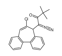 (tert-Butyl)-<(6-chlor-5H-dibenzocyclohepten-5-yl)diazomethyl>-keton Structure
